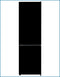 P65555FFM2GLB-E PowerPoint 60/40 FROSTFREE F/FREEZER BLACK GLASS