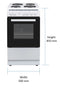 P05E1V1W 500 X 850mm SINGLE CAVITY WITH FAN OVEN & SOLID HOB