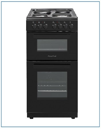 P05E2V1BL 50CM DOUBLE CAVITY SOLID TOP COOKER BLACK