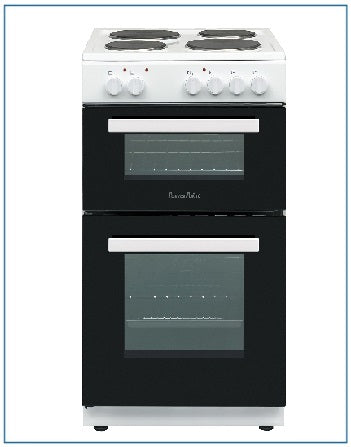 P05E2V2W 50CM DOUBLE CAVITY SOLID TOP COOKER WHITE