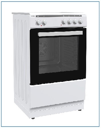 P06C1V1W SINGLE CAVITY 60 CM CERAMIC TOP FAN OVEN WHITE