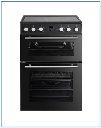 P06C2MDBL POWERPOINT 60CM DOUBLE CAVITY COOKER WITH DOUBLE OVEN & CERAMIC HOB