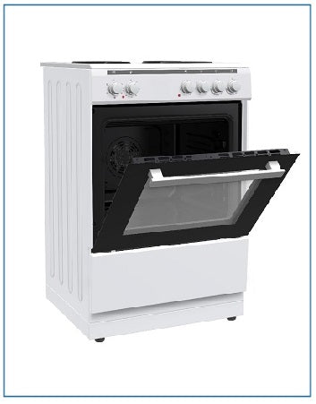 P06E1V1W 600 X 850mm SINGLE CAVITY COOKER WITH FAN OVEN & SOLID HOB