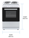 P06E1V1W 600 X 850mm SINGLE CAVITY COOKER WITH FAN OVEN & SOLID HOB