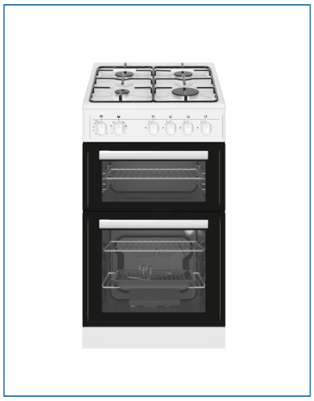 P05G2SNGW PowerPoint 50cm Twin Cavity Gas Cooker