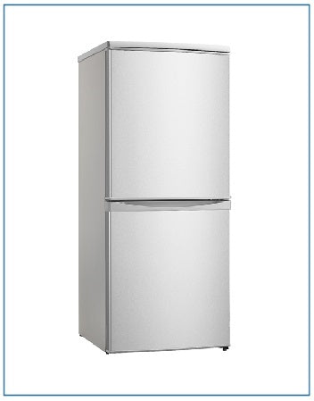 White and silver fridge cheap freezer